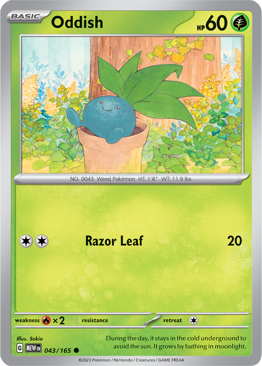 Scarlet & Violet 151 #043/165 Oddish (Standard)