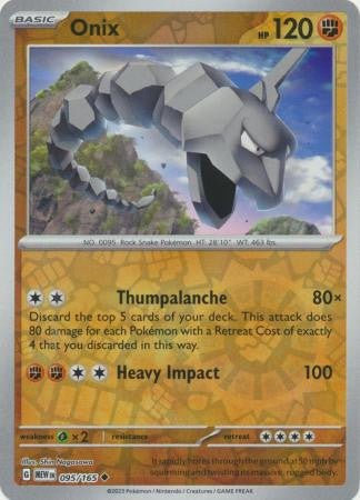 Scarlet & Violet 151 #095/165 Onix (Reverse Holo)