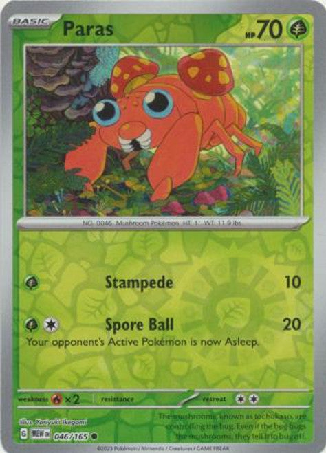 Scarlet & Violet 151 #046/165 Paras (Reverse Holo)