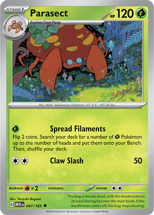Scarlet & Violet 151 #047/165 Parasect (Standard)