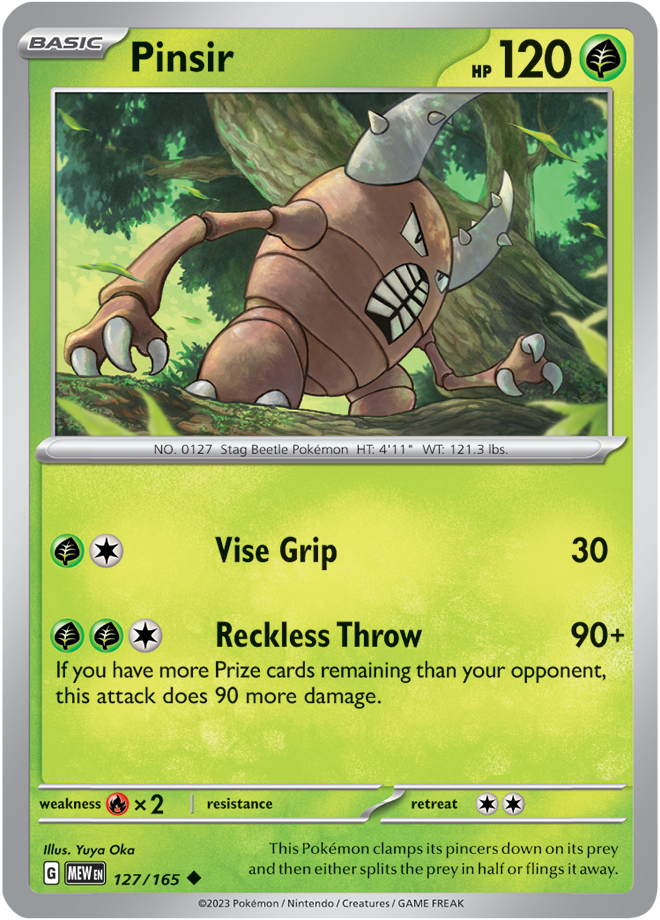 Scarlet & Violet 151 #127/165 Pinsir (Standard)