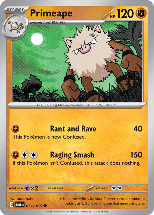 Scarlet & Violet 151 #057/165 Primeape (Standard)