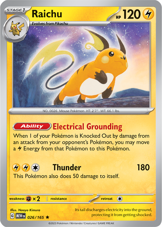 Scarlet & Violet 151 #026/165 Raichu (Holo)