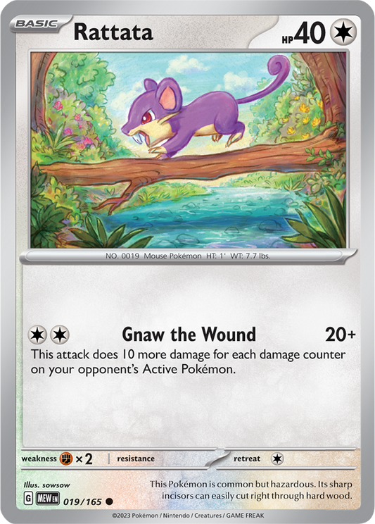 Scarlet & Violet 151 #019/165 Rattata (Standard)