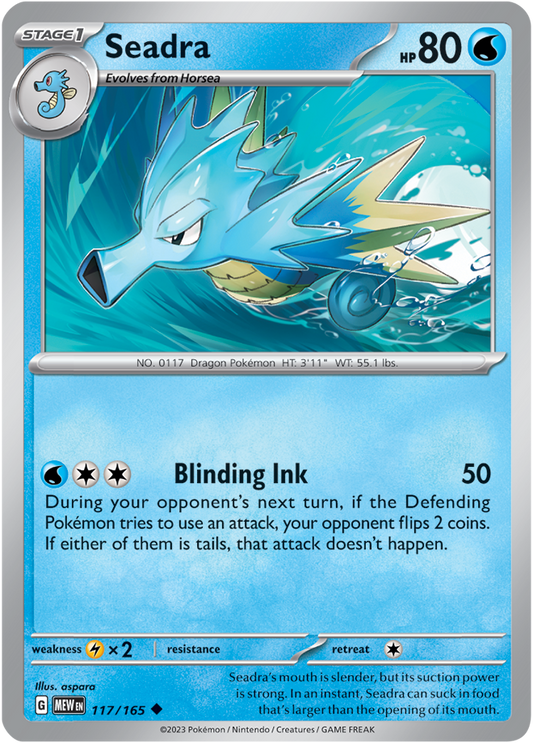 Scarlet & Violet 151 #117/165 Seadra (Standard)