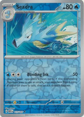 Scarlet & Violet 151 #117/165 Seadra (Reverse Holo)