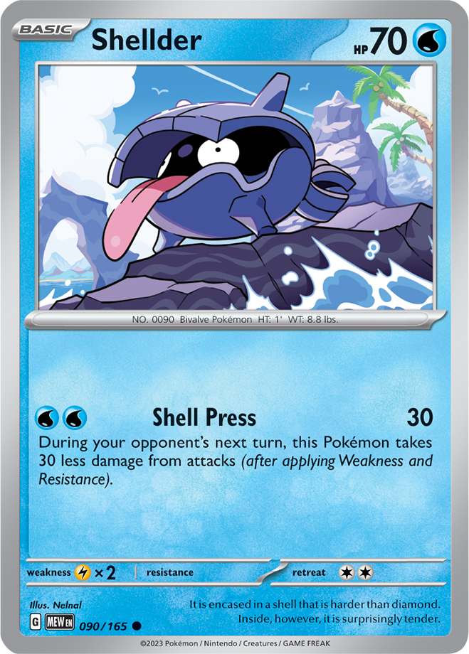 Scarlet & Violet 151 #090/165 Shellder (Standard)