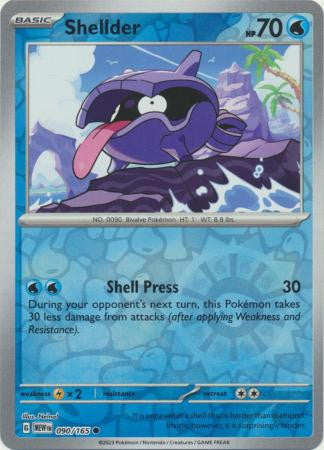 Scarlet & Violet 151 #090/165 Shellder (Reverse Holo)