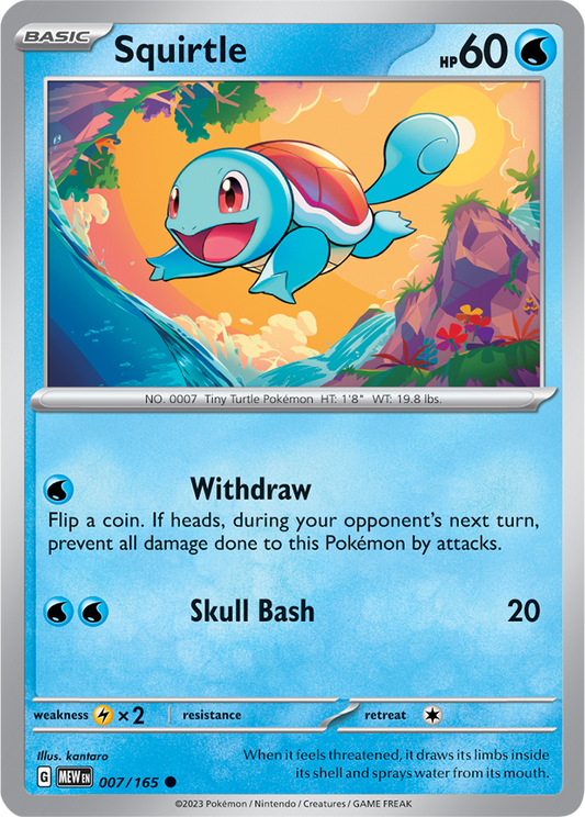 Scarlet & Violet 151 #007/165 Squirtle (Standard)