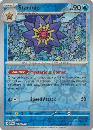 Scarlet & Violet 151 #121/165 Starmie (Reverse Holo)