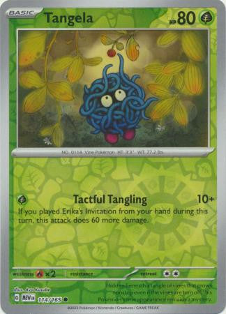 Scarlet & Violet 151 #114/165 Tangela (Reverse Holo)