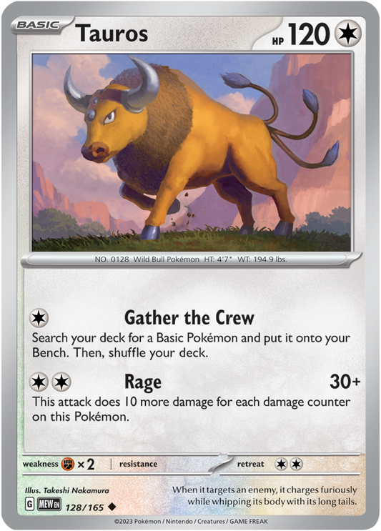 Scarlet & Violet 151 #128/165 Tauros (Standard)