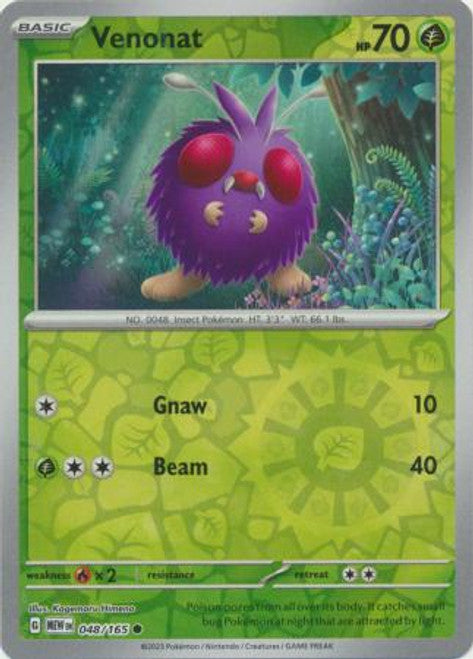 Scarlet & Violet 151 #048/165 Venonat (Reverse Holo)