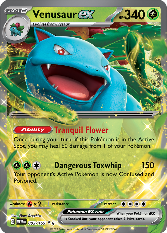 Scarlet & Violet 151 #003/165 Venusaur ex (Double Rare)