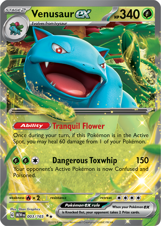 Scarlet & Violet 151 #003/165 Venusaur ex (Double Rare)