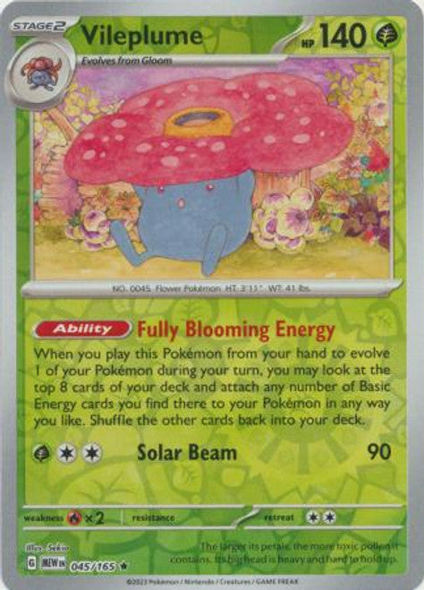 Scarlet & Violet 151 #045/165 Vileplume (Reverse Holo)