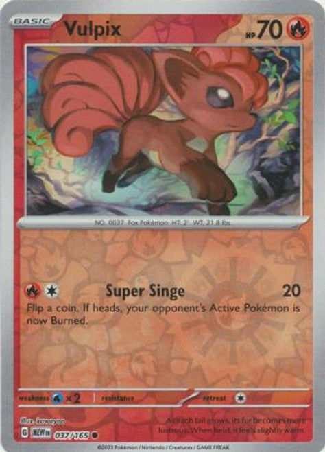 Scarlet & Violet 151 #037/165 Vulpix (Reverse Holo)