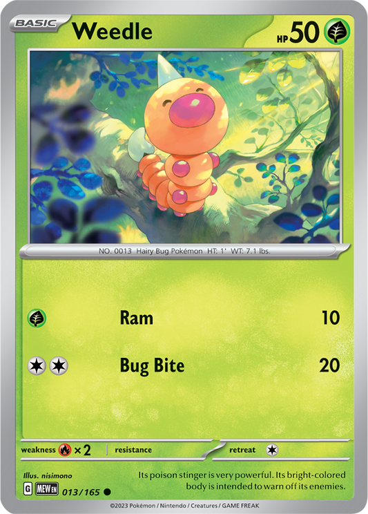 Scarlet & Violet 151 #013/165 Weedle (Standard)