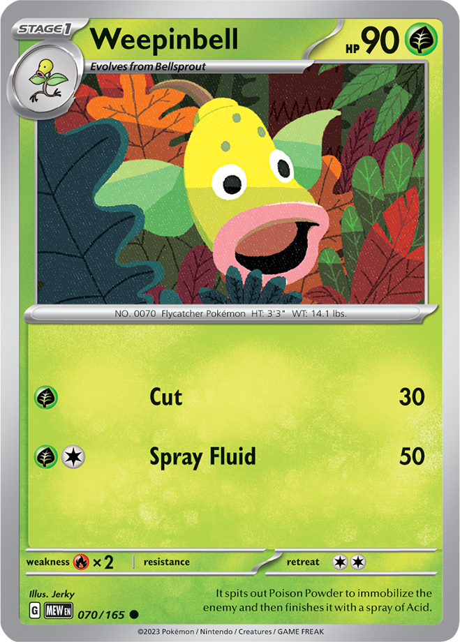 Scarlet & Violet 151 #070/165 Weepinbell (Standard)