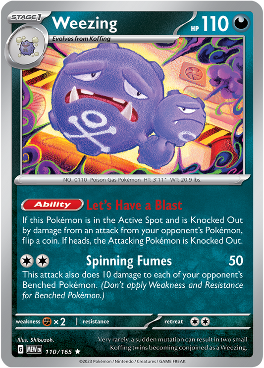 Scarlet & Violet 151 #110/165 Weezing (Holo)