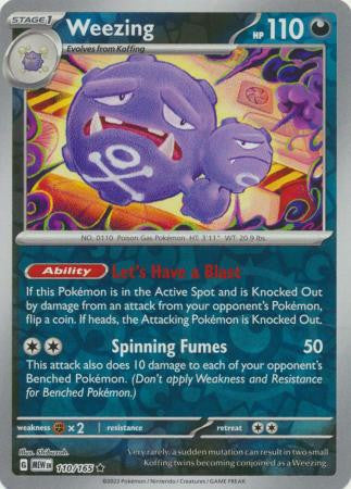 Scarlet & Violet 151 #110/165 Weezing (Reverse Holo)